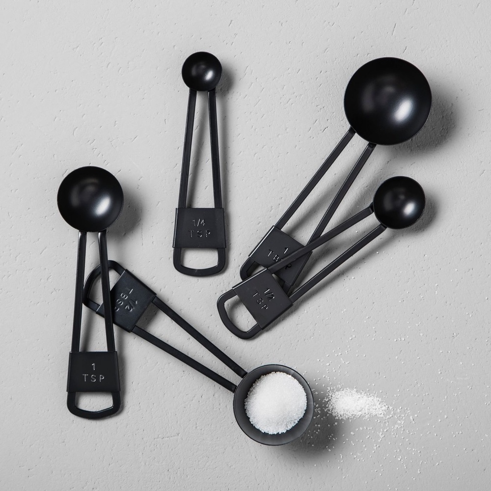 Hearth & Hand 5 piece measuring spoons black - Picture 2 of 4